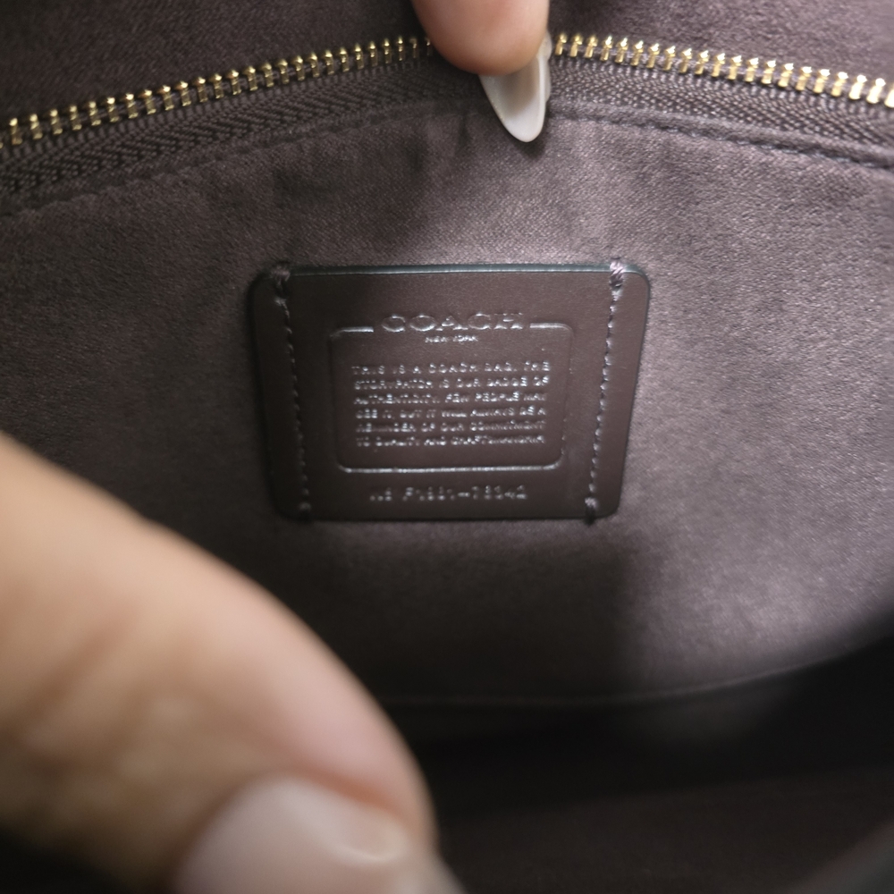 Coach Black Satchel with Gold Accent - Picture 12 of 13